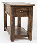 Jofran Artisan's Craft Farmhouse Solid Acacia Chairside End Table, Dakota Oak by Jofran+Inc.