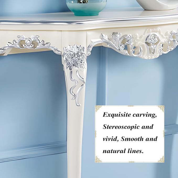Vintage French Console Table, Wood Entryway Table - Image 4