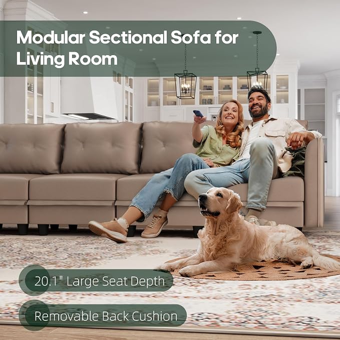 LLappuil Modular Sectional Sofa Middle Module Storage Seat - Image 9