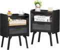 Lerliuo Rattan Nightstands Set of 2, Boho Side Table by Lerliuo