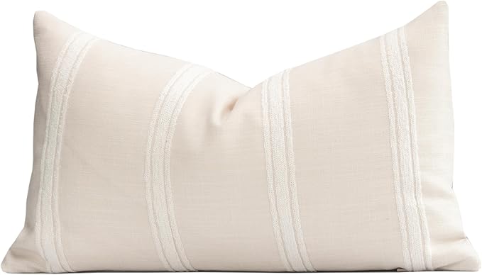 Crumbs Home Modern Farmhouse Fall Linen Indoor Outdoor Lumbar Pillow Cover Only by CRUMBSHOME