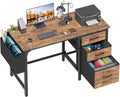 Lufeiya Computer Desk with File Drawers Cabinet, 47 Inch Reversible Home Office by LUFEIYA