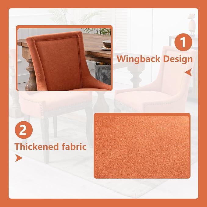 Modern Dining Chairs Set of 6, High Back Dining Chairs Side Chairs - Image 5