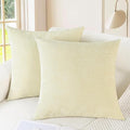 CaliTime Throw Pillow Covers Decorative 24 X 24 Inches Pack of 2 Cozy Chenille by CaliTime