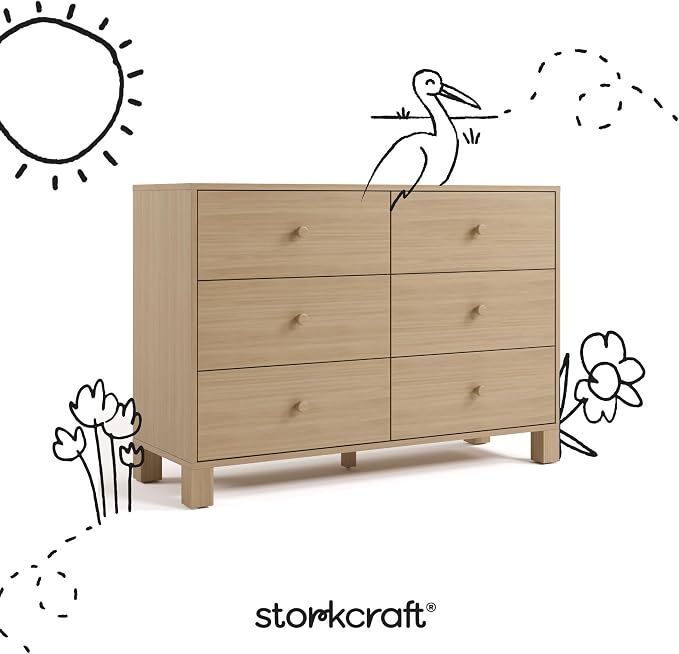 Storkcraft California 6 Drawer Double Dresser – GREENGUARD Gold Certified - Image 8