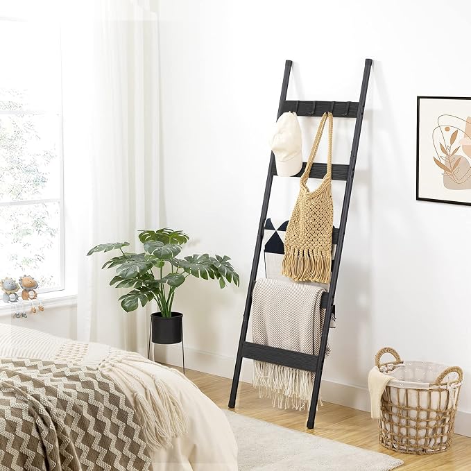 HOOBRO Blanket Ladder, 5-Tier Towel Rack - Image 4
