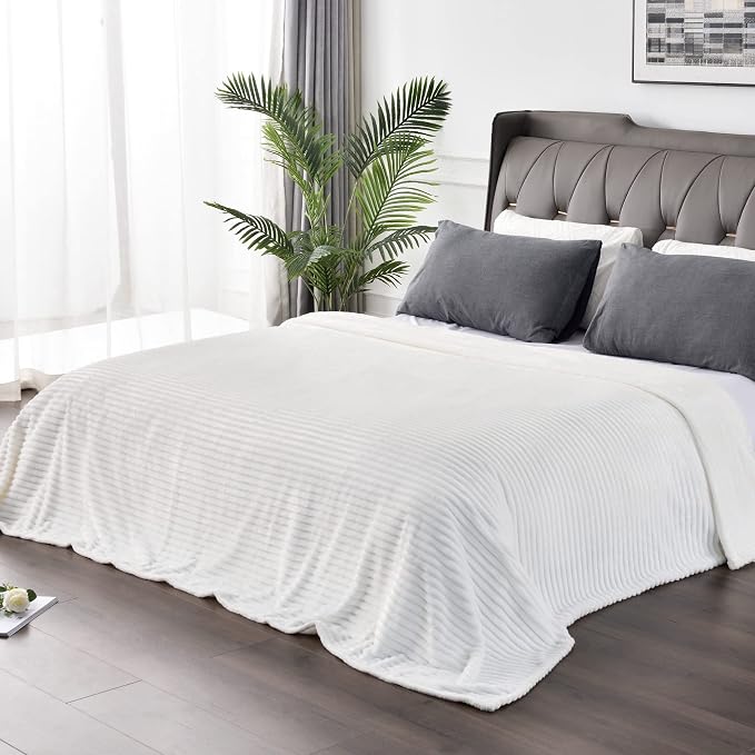 BEDELITE Fleece Blanket Queen Size – 3D Ribbed Jacquard Soft and Warm - Image 8