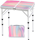 Yriuat Folding Camping Table 2ft Portable Picnic Table Adjustable Height Small by Yriuat