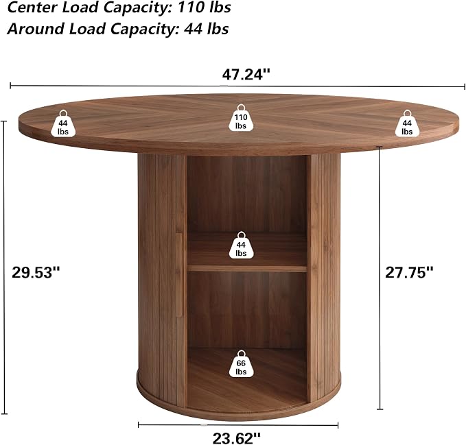 weselon 47 inch Round Dining Table - Image 2