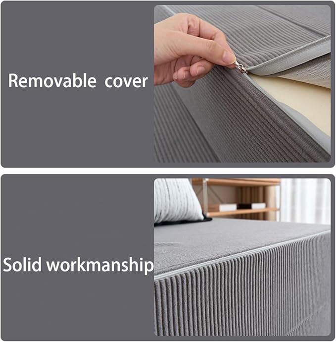 HJAHHSM Small Couch Boneless Futon Sleeper Sofa Bed Cloud Lounge Reading Chair - Image 6