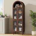 71" Tall Arched Cabinet with Acrylic Door, Modern Curio Arched Bookcase with by WelcometoIABIFO