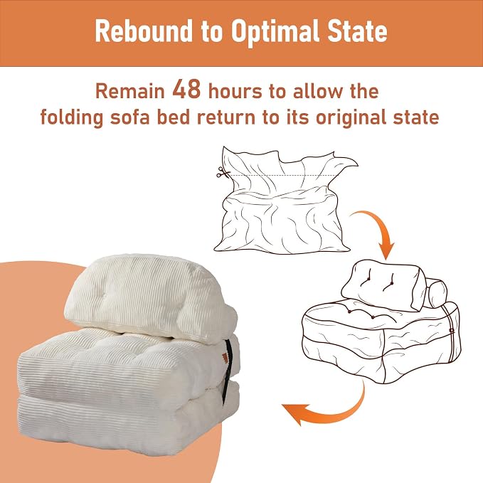 Folding Sofa Bed, Convertible Chair Bed - Image 9