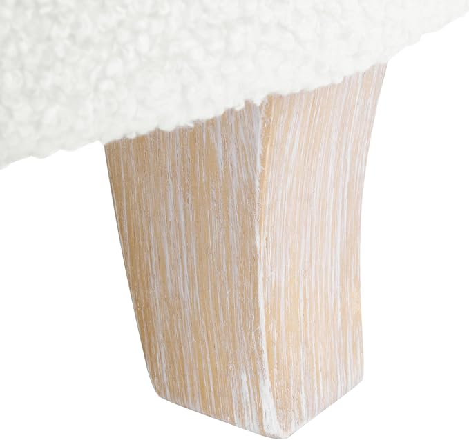 HomePop Round Transitional Faux Sheepskin Fabric Storage Ottoman|Homepop Home - Image 10