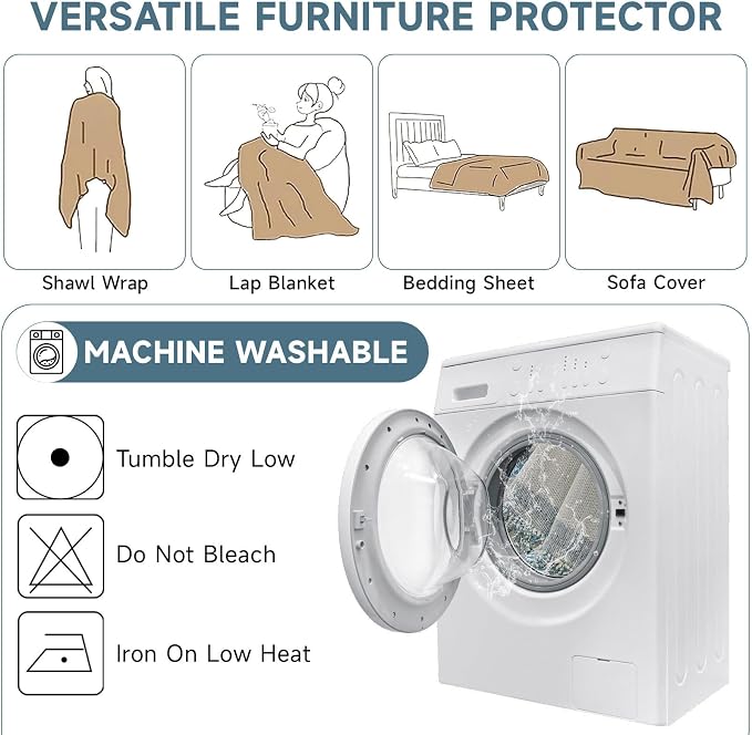 VClife Sofa Cover Washable Soft Plush Couch Cover - Image 6