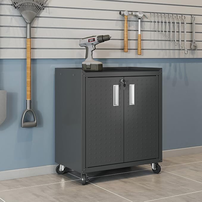 Manhattan Comfort Fortress Rolling Garage Storage Cabinet - Image 2