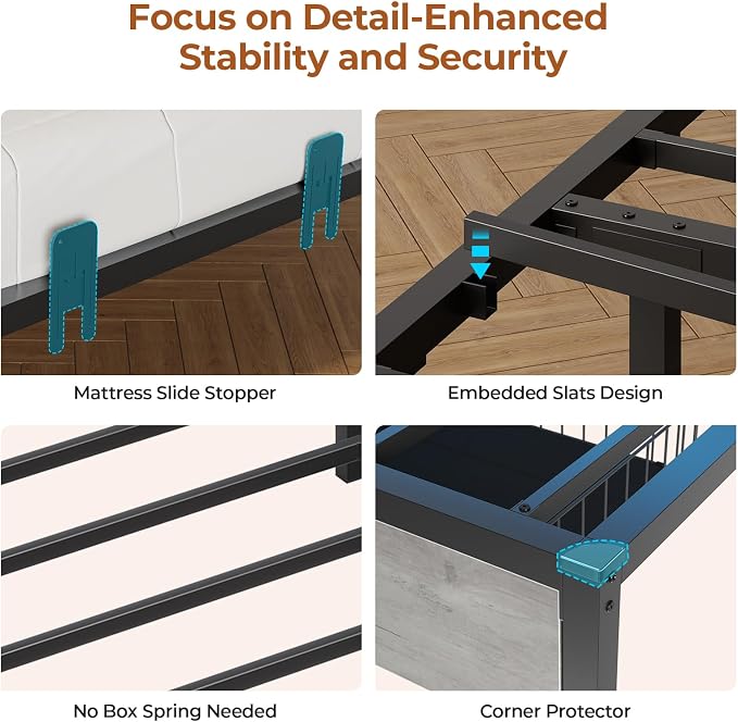 DICTAC Corner Bed Frame Twin XL - Image 9