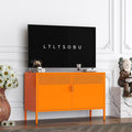 Orange Metal Storage Cabinet by LTLTSOBUMetalCabinet
