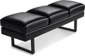 Furmax Waiting Room Chairs Faux Leather Office Guest Chair, 59.6 Inches by Furmax