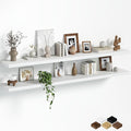 Fun Memories Floating Shelves for Wall, 66 Inch Long Set of 2 Rustic Wood Wall by FunMemories