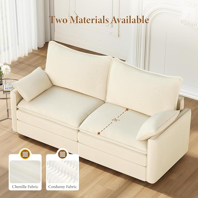 Vesgantti 74" Loveseat Sofa for Living Room, Comfy Cloud Couch Deep Seat - Image 4