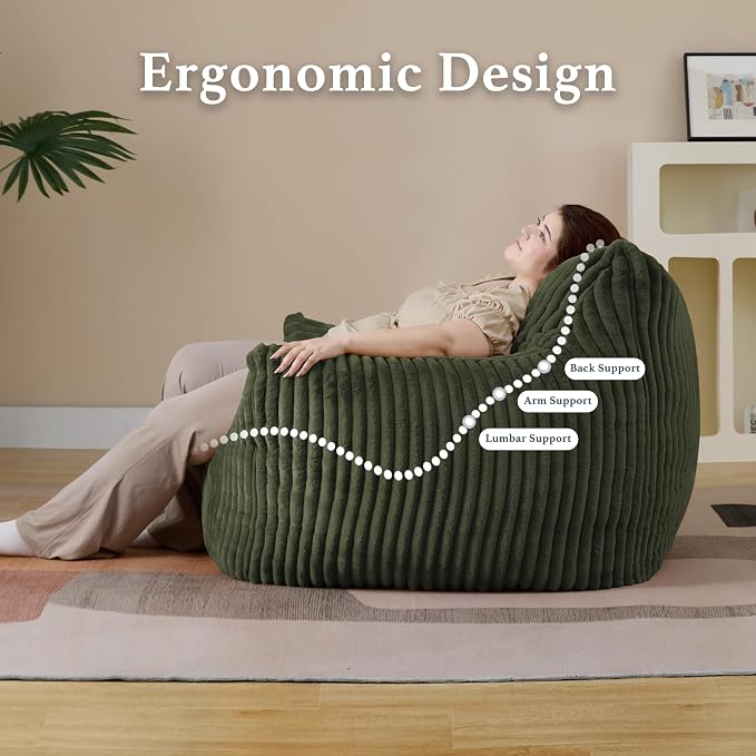 Gericco Giant Plush Bean Bag Chair - Image 7