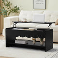 Lift Top Coffee Table with Hidden Compartment, 2 Tier Wooden Center Table with by ORRD