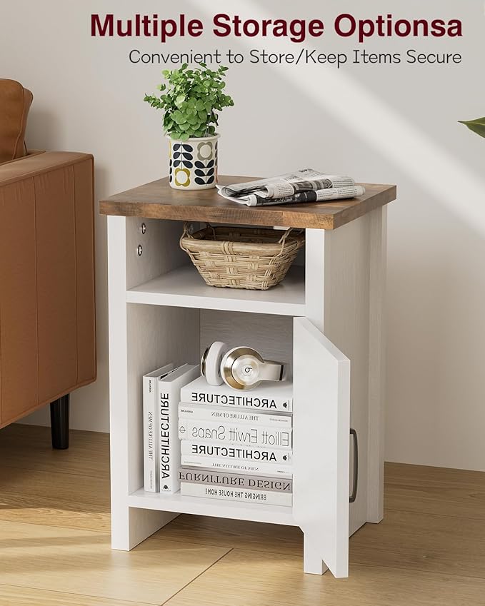 YESHOMY Farmhouse Modern Nightstand - Image 4