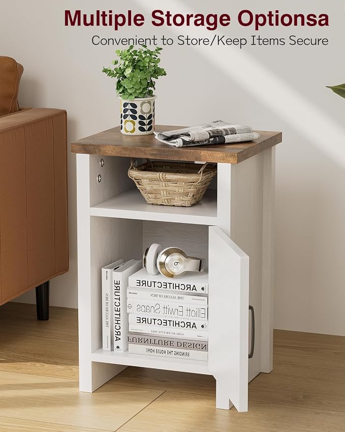 YESHOMY Farmhouse Modern Nightstand - Image 5