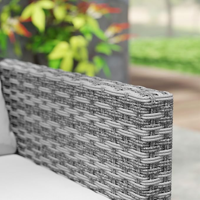 Outsunny 3 Pieces Patio Furniture Set, Wicker Conversation Bistro Set - Image 6