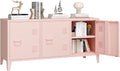 MIOCASA Metal Storage Cabinet, 3 Door TV Stand, Metal TV Cabinet by MIOCASA