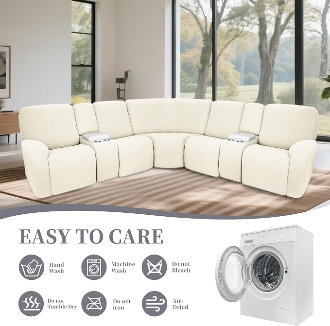 100% Waterproof Sectional Recliner Couch Covers - Image 8