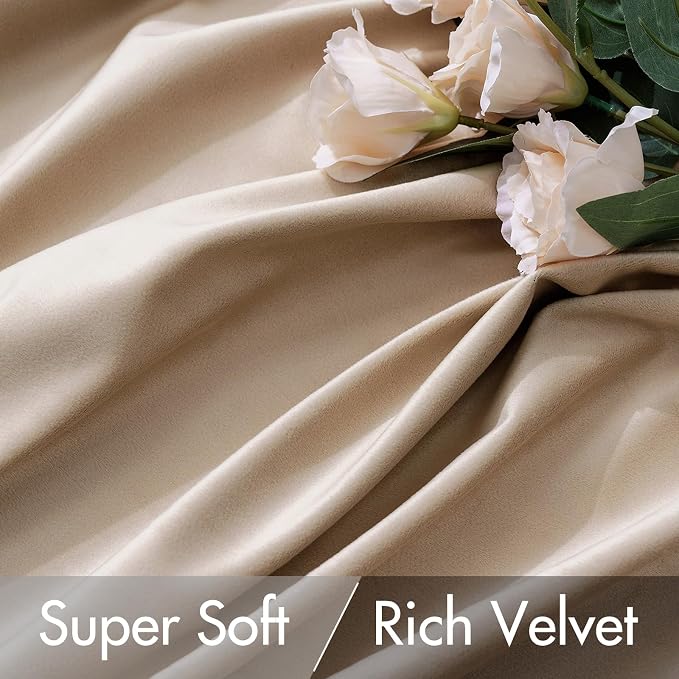 MIULEE Velvet Curtains 108 inches Long 2 Panels - Image 4