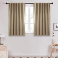 Deconovo Solid Back Tab and Rod Pocket Curtains Thermal Insulated Blackout by Deconovo