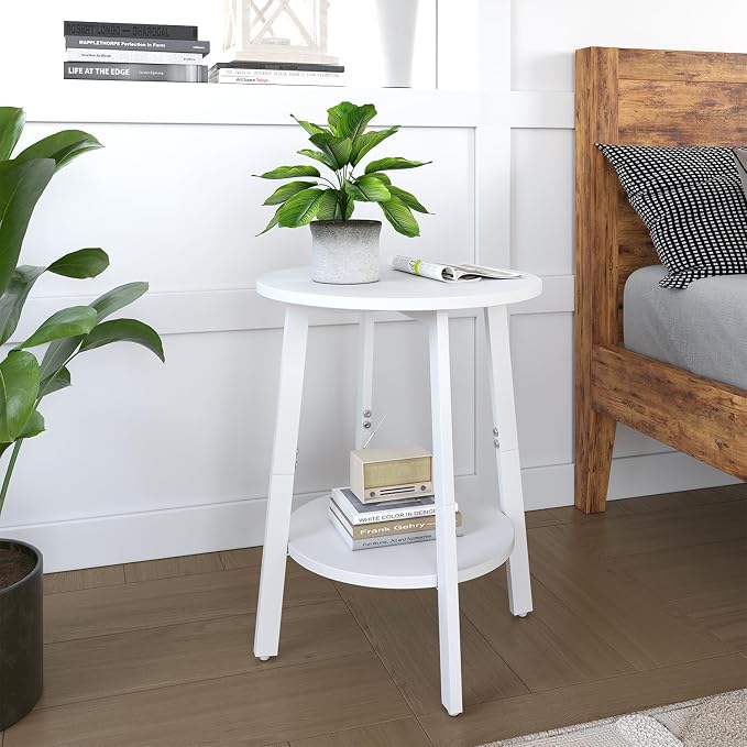 sthmec Side Table, Small Round End Table - Image 2