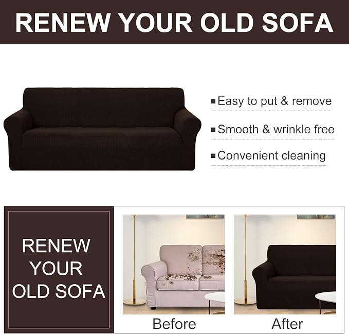 U-NICE HOME Stretch Couch Cover Sofa Cover Sofa Slipcover Furniture Protector - Image 5