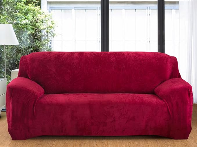 vctops 1-Piece Velvet Plush Stretch Sofa Slipcover by vctops