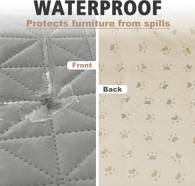Ameritex Sofa Cover Waterproof for Seats Couch Cover for Dogs Pet Couch Cover - Image 2