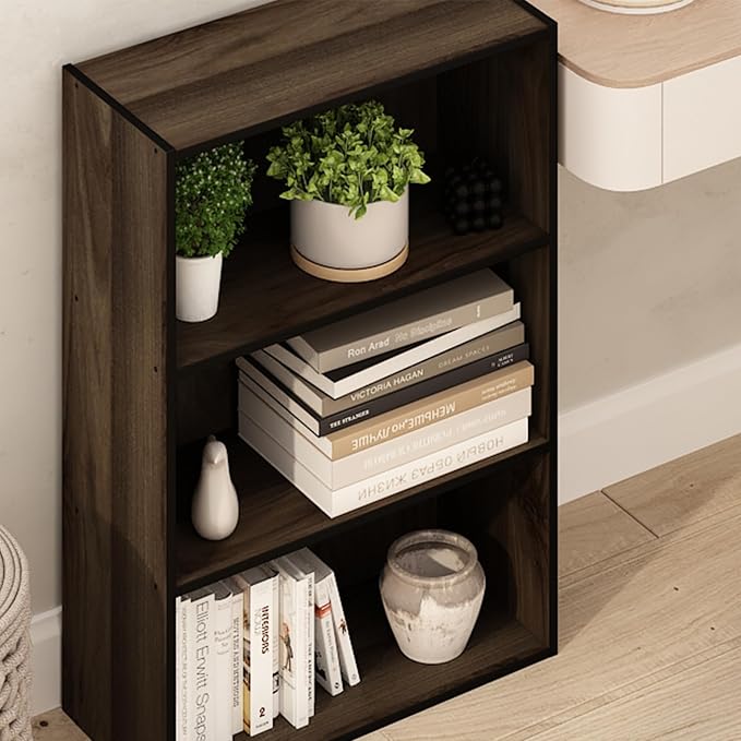 Furinno PASIR Book Shelf, 3-Tier Bookshelf, Storage Shelves Bookcase, 9.7 x - Image 8