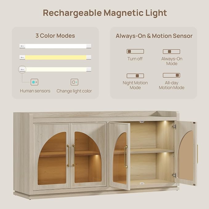 SICOTAS Sideboard Buffet Cabinet - Image 5