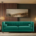 Dreamsir 78'' W Velvet Sofa, Mid-Century Love Seats Sofa Furniture by Dreamsir