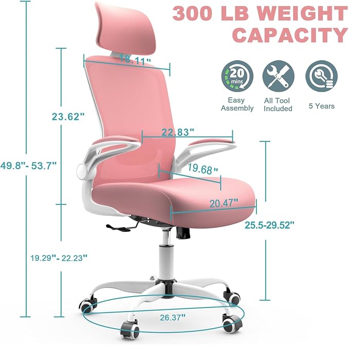 Mimoglad Office Chair, High Back Ergonomic Desk Chair - Image 2