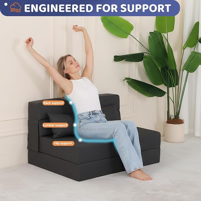 Fvkind Folding Sofa Bed, Foldable Sleeper Chair - Image 6