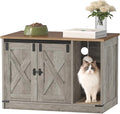 Hzuaneri Cat Litter Box Enclosure, Hidden Litter Box Cabinet Furniture by Hzuaneri