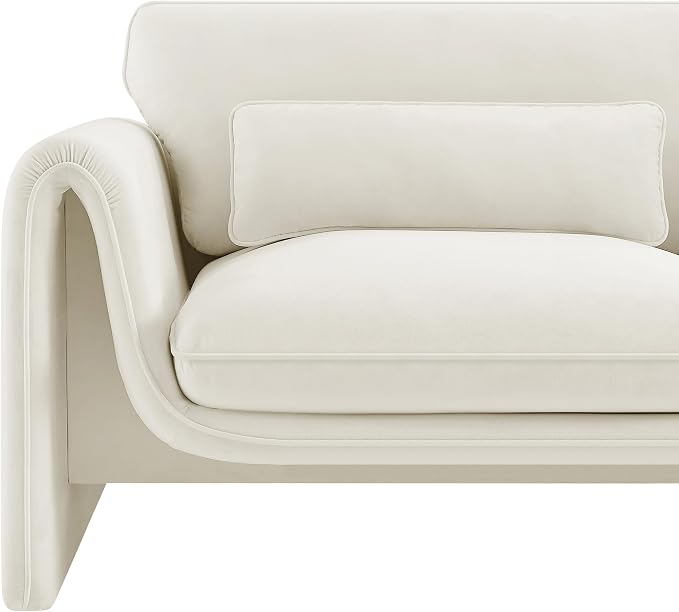 Meridian Furniture 199Cream-C Sloan Collection Modern | Contemporary Velvet - Image 11
