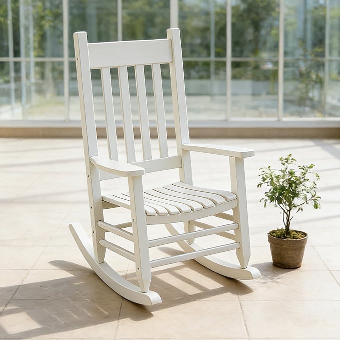 Oversized Outdoor Wooden Rocking Chair - Image 5