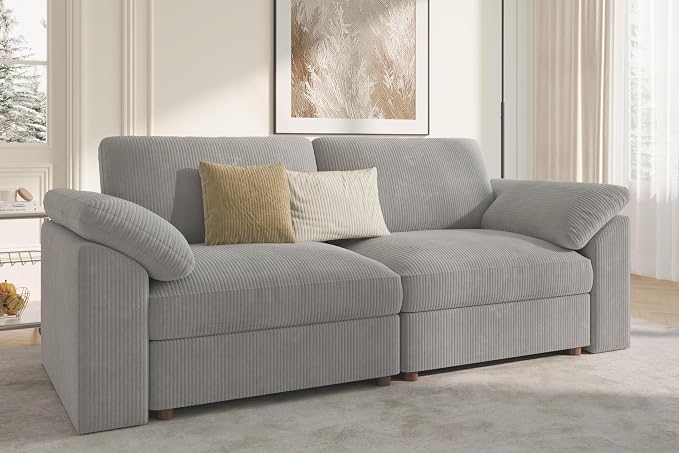EASE MOOSE Comfty 2 Seat Couch, FSC Certified Modern Deep Seat Sectional Modular - Image 4