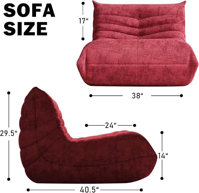 YVDNHP Bean Bag Chair, Fireside Chair Bean Bag Sofa Large Bean Bag Chair - Image 2