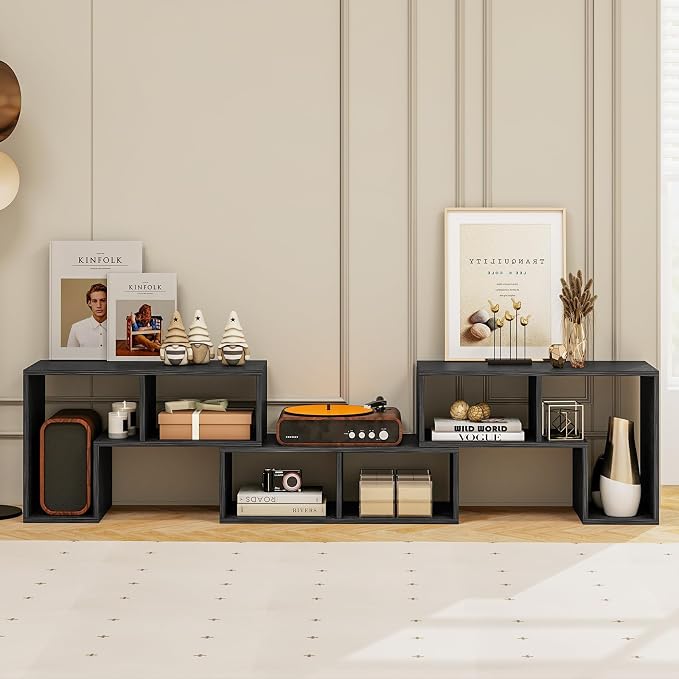 Tangkula 3 Pieces Console TV Stand, Free-Combination Entertainment Center - Image 4