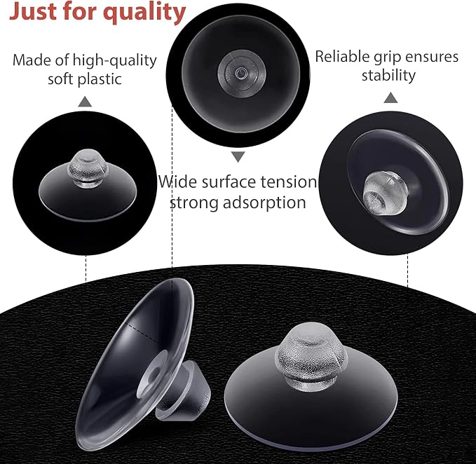 20-Pack Transparent Anti-Collision Suction Cups, 18mm/0.7" Mark-Free Design - Image 3