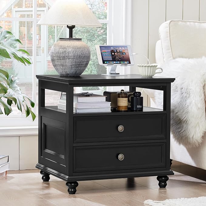 Joaxswe Farmhouse Nightstand Set of 2 - Image 2